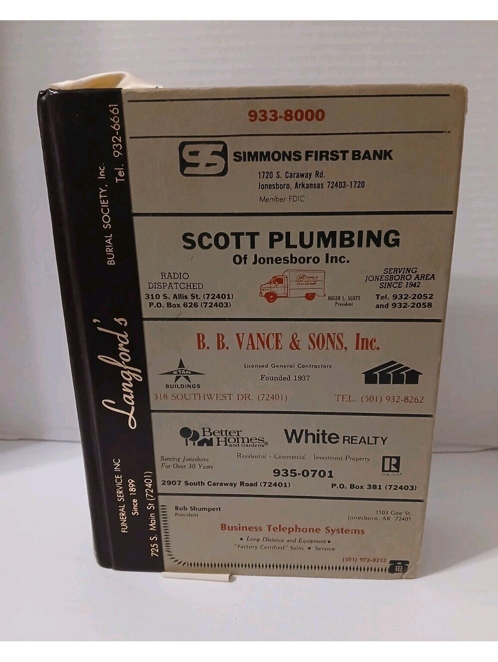 1985 Jonesboro City Directory Arkansas Polks Vtg Phone Book